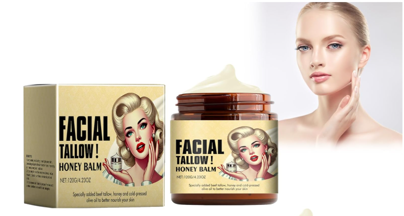 Crema facial de sebo y miel hidratante