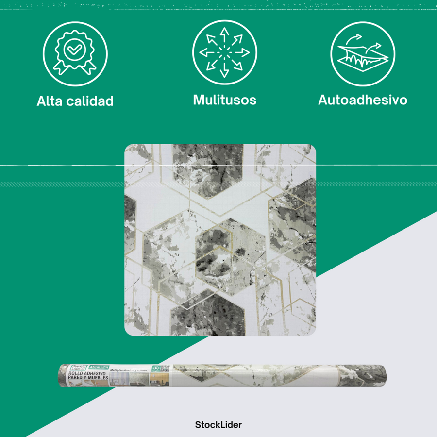 Rollo adhesivo pared y muebles 45x2m