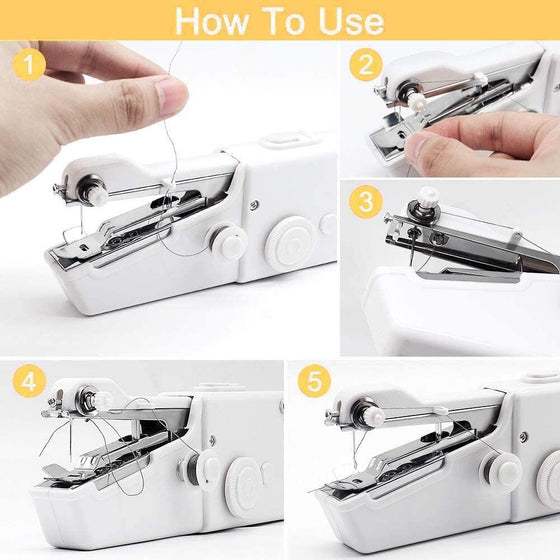 Máquina de coser portátil compacta