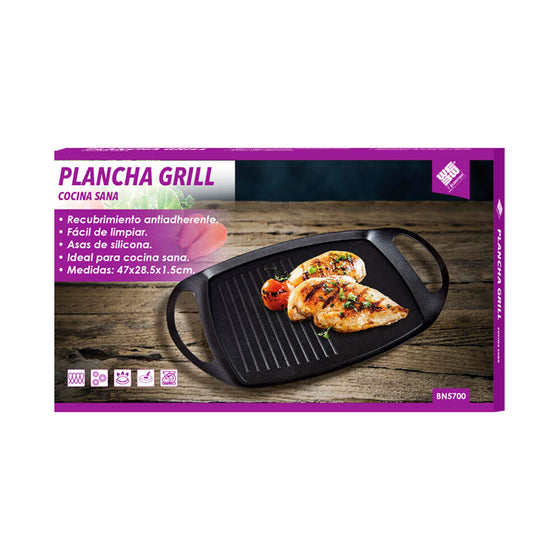 Plancha grill inducción 47 cm piedra