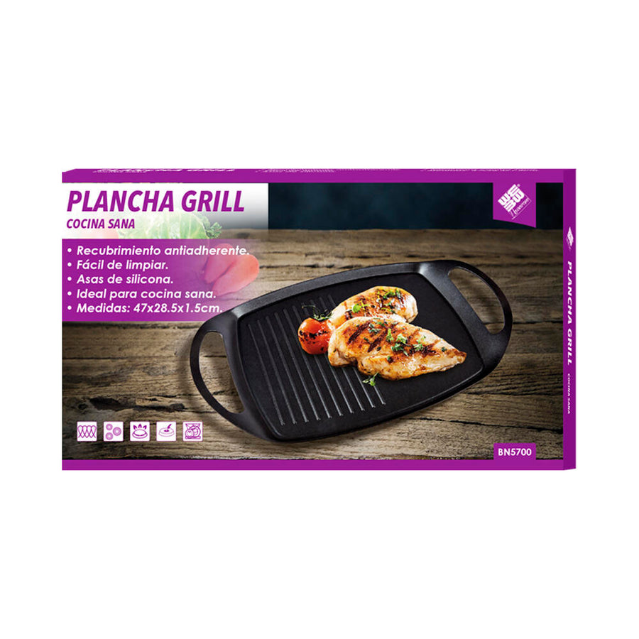 Plancha grill inducción 47 cm piedra