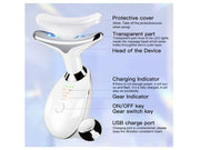 Masajeador facial lifting EMS- Dispositivo Facial de Limpieza con 3 Luces LED
