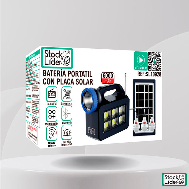 Batería portátil con placa solar | ViamoMas