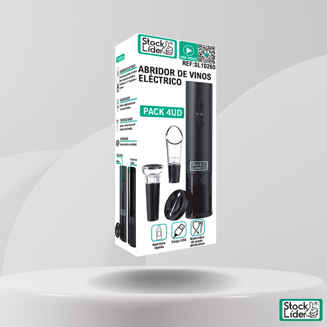 Abridor de vinos eléctrico pack 4 uds