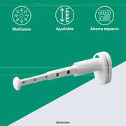 Perchero retráctil para ahorrar espacio