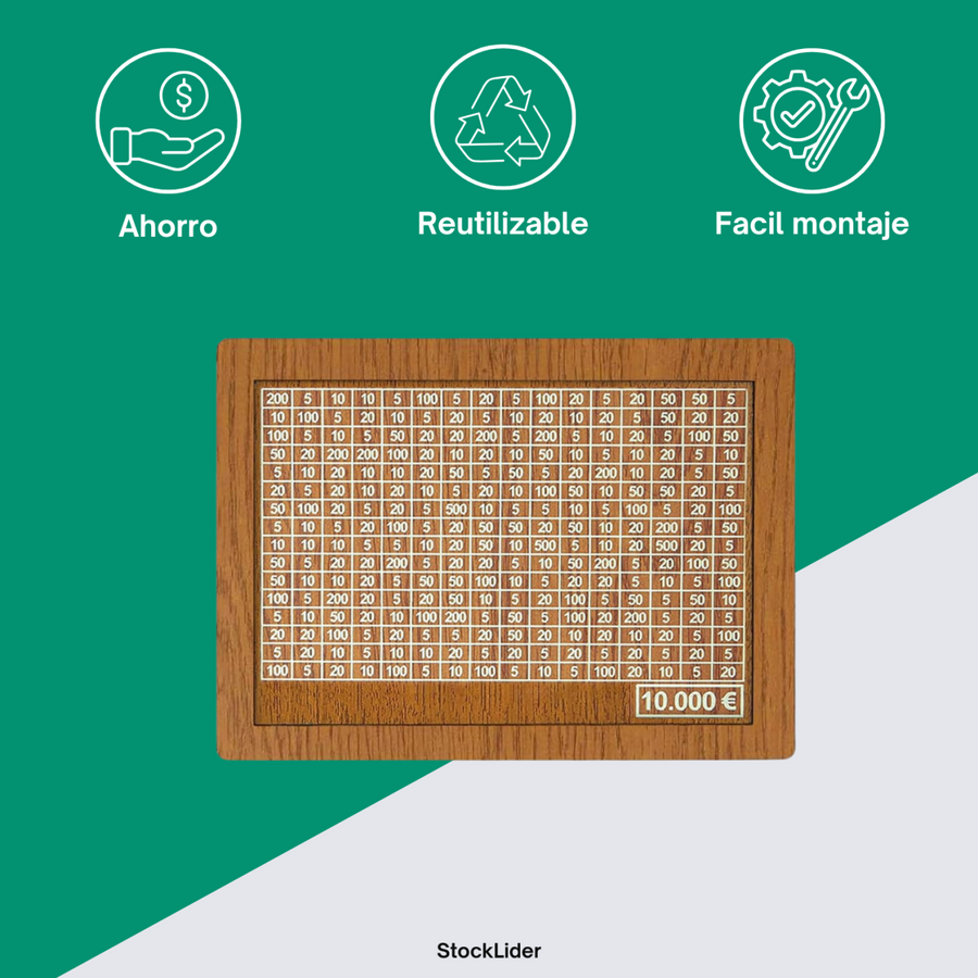 Hucha de madera personalizable para ahorrar