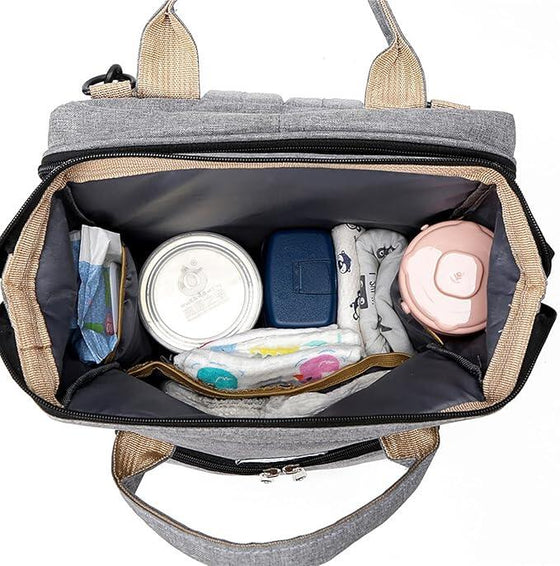 Mochila pañales con cuna plegable bebé