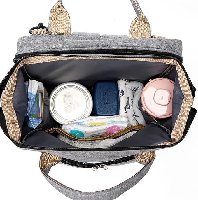 Mochila pañales con cuna plegable bebé