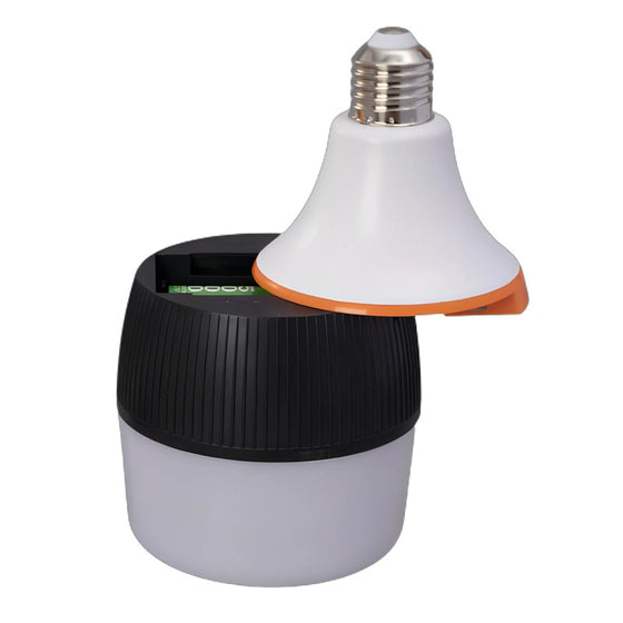 Bombilla recargable con sensor de mano y agua