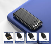 Powerbank carga inalámbrica y cables