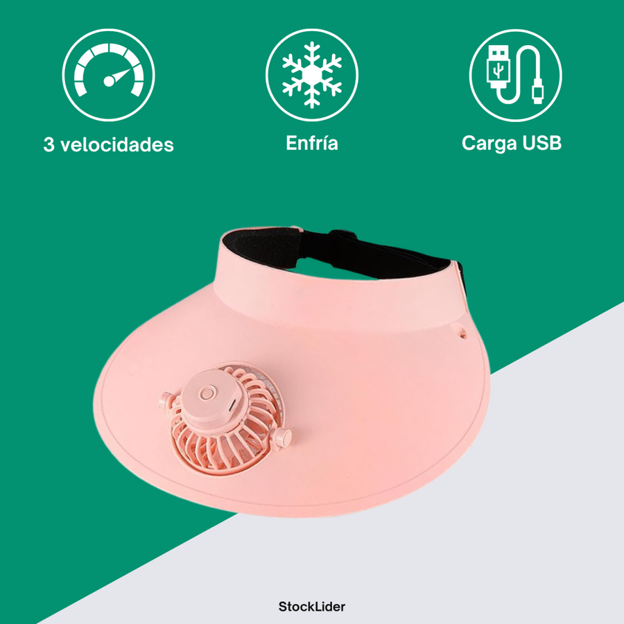 Gorra ventilador USB 360° | ViamoMas