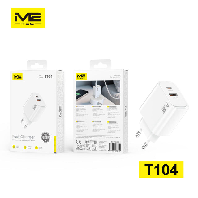 Cargador USB-A + USB-C 20W M2TEC