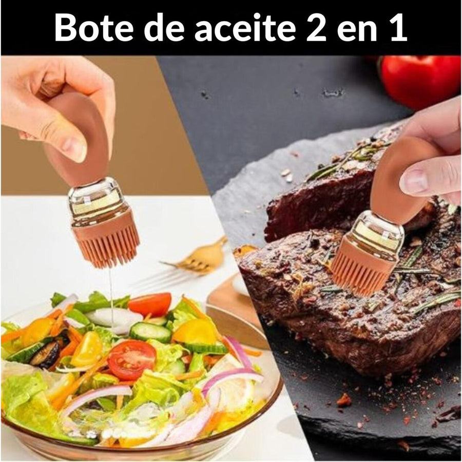 Bote aceite con brocha para cocina | ViamoMas