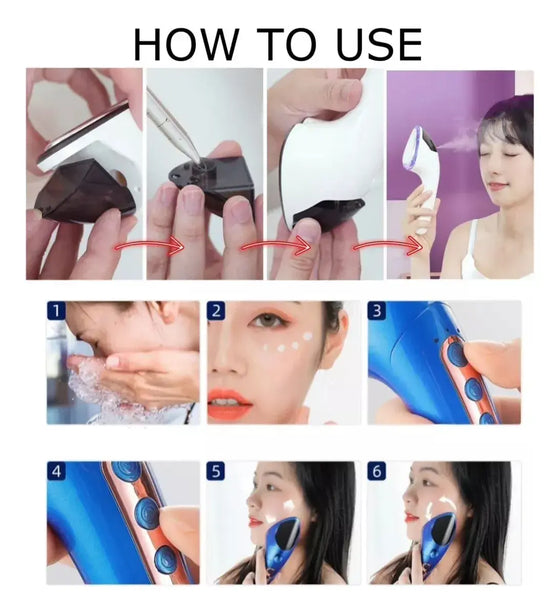 Masajeador facial humidificador lifting