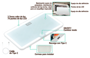 Espejo LED recargable coche y moto