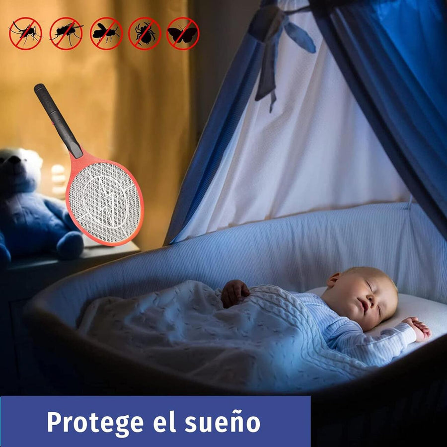 Raqueta matamoscas a pila grande | ViamoMas