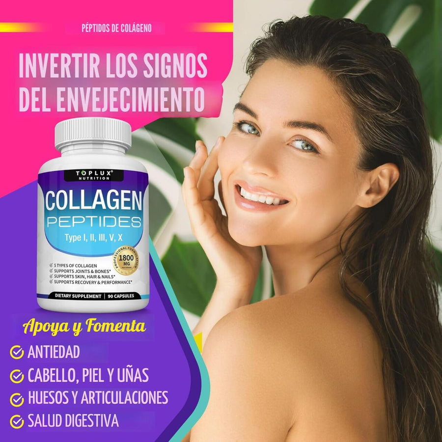 Colágeno Péptidos Multi-Tipo 90 Cápsulas