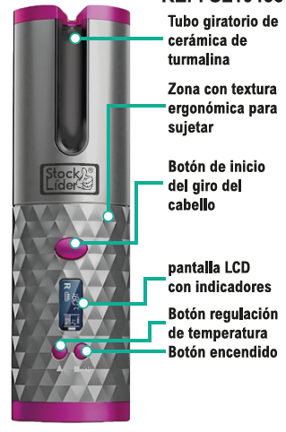 Rizador automático inalámbrico portátil