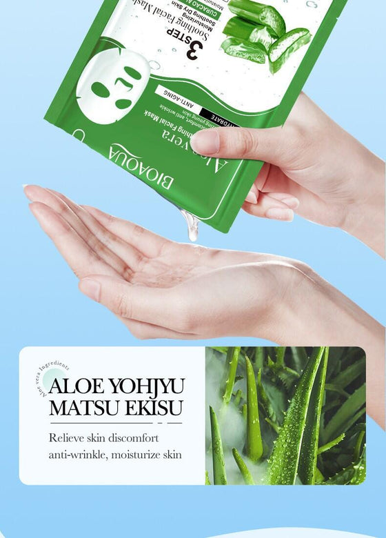 Mascarilla facial aloe vera 3 pasos