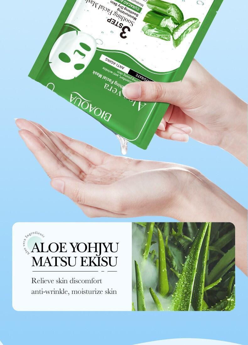 Mascarilla facial aloe vera 3 pasos