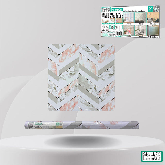 Rollo adhesivo pared y muebles 45x2m