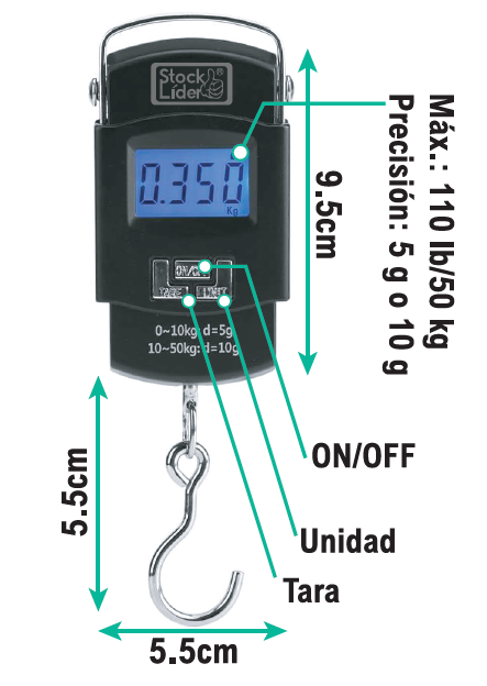 Peso para maletas digital 50 kg