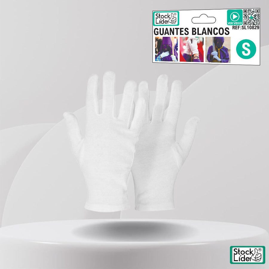 Guantes blancos elegantes y cómodos