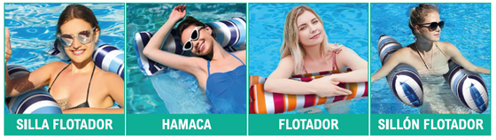 Hamaca hinchable para piscina y playa