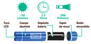 Linterna LED compacta y resistente | ViamoMas