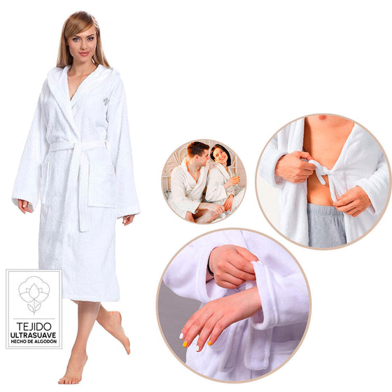 Albornoz mujer extra suave y absorbente