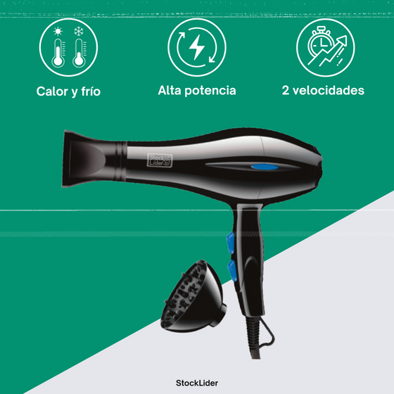 Secador de pelo con difusor 2200W