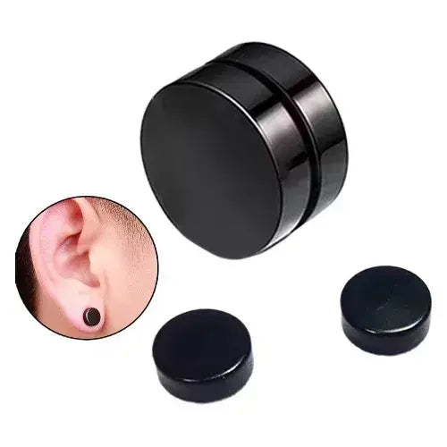 Pendientes Negros Magnéticos elegantes