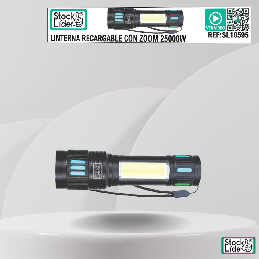 Linterna recargable con zoom potente | ViamoMas