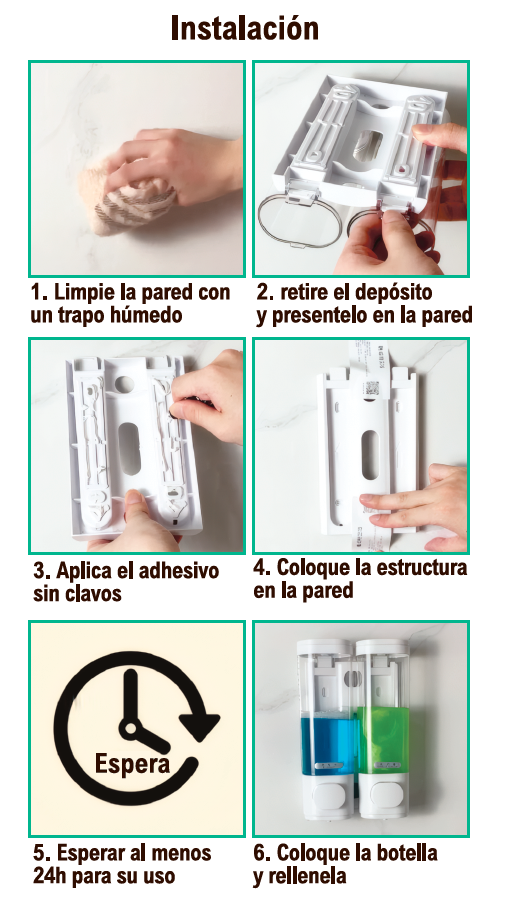 Dispensador de jabón pared 300 ml
