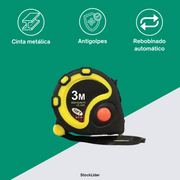Cinta métrica 3m con imán y bloqueo