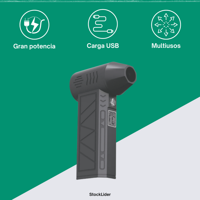 Mini soplador turbo recargable USB-C