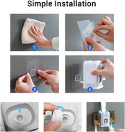 Soporte cepillo dientes dispensador pasta