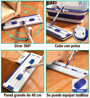 Mopa con cubo plegable para casa
