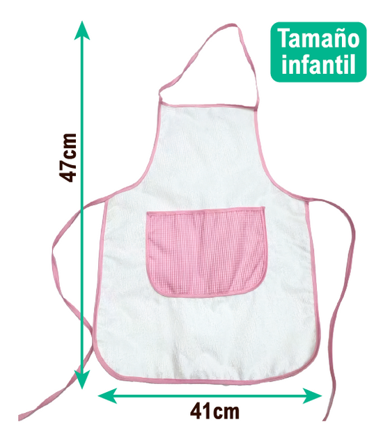 Delantal impermeable infantil doble capa
