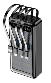 Powerbank solar 20000mAh con cables