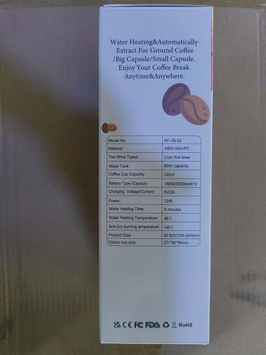 Cafetera portátil 3 en 1 recargable