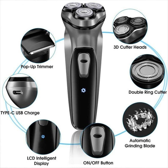 Afeitadora Giratoria Eléctrica para Hombres