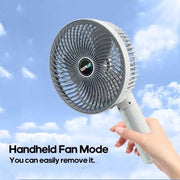 Ventilador portátil con pinza recargable