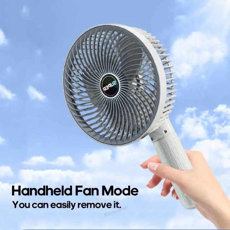 Ventilador portátil con pinza recargable