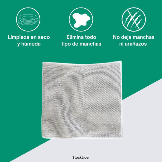 Paño de alambre X3 uds para limpiar fácil