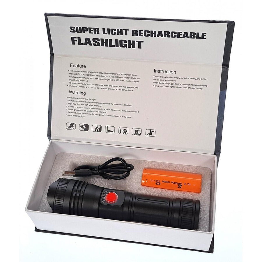 Linterna potente recargable LED
