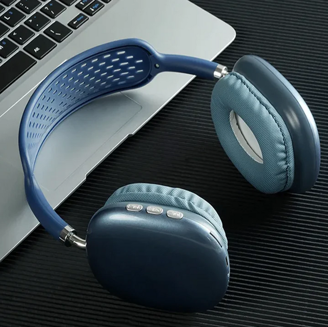 Auriculares Bluetooth Azul con Micrófono