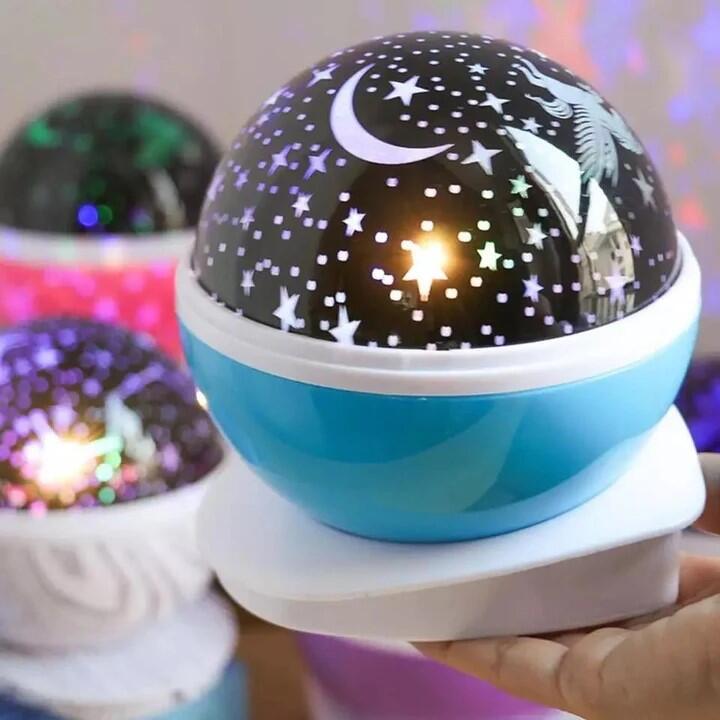 Proyector giratorio de estrellas y luna