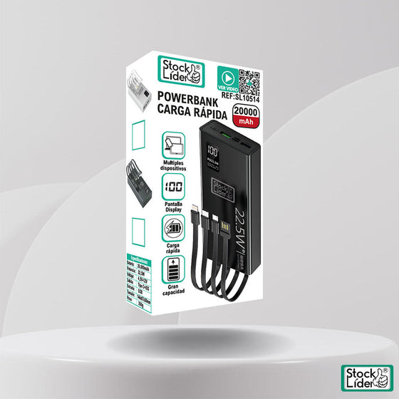 Powerbank carga rápida 20000mAh 22.5W