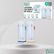 Linterna LED doble 5W 300Lm compacta
